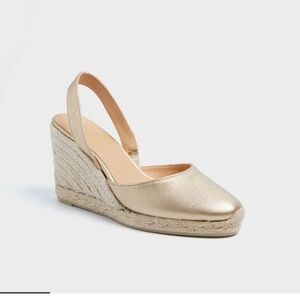 Castaner Oro Piel Carissa Wedge Espadrille